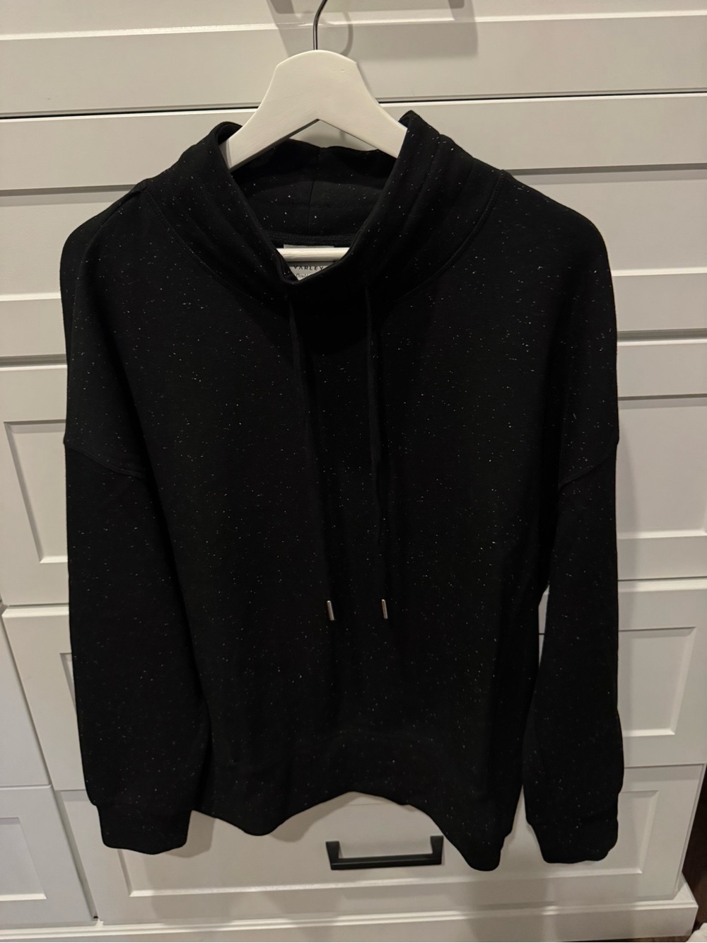 Women’s Varley Black Funnel Neck Sweater with Drawcords size Medium NEW